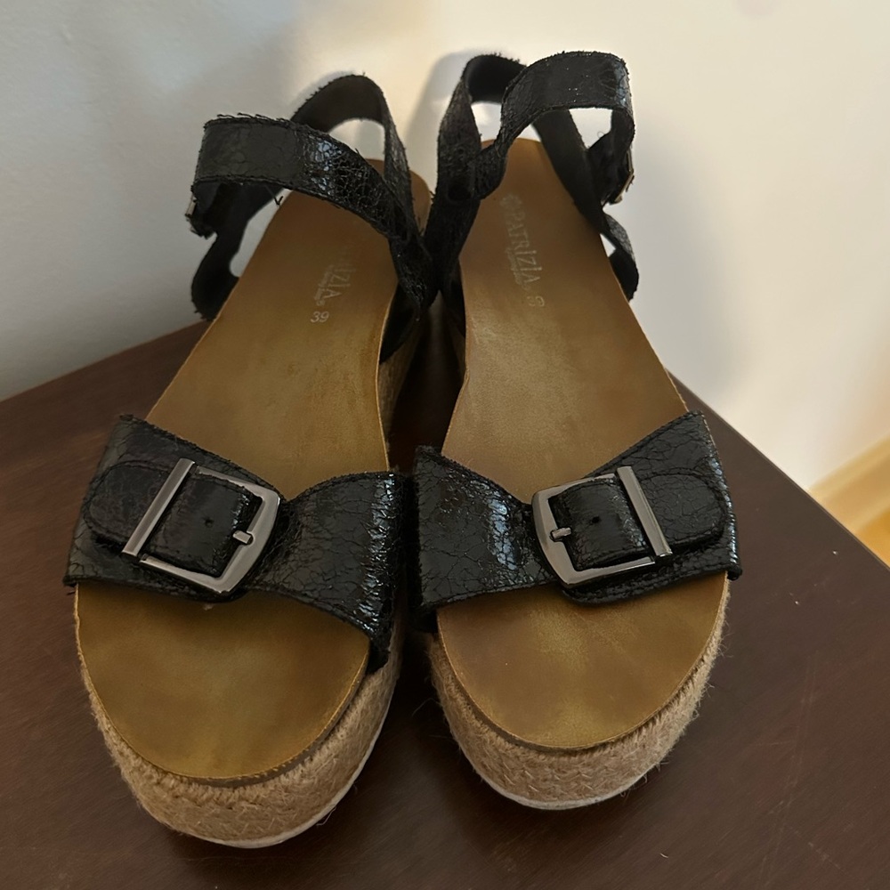 Patrizia Black Lifted Sandals